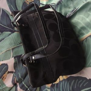 Coach authentic monogrammed black tote